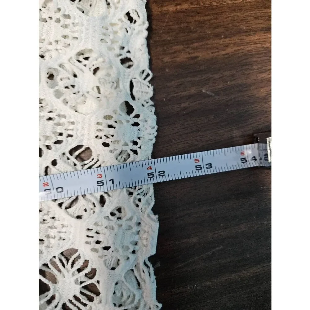 Cream Crochet Long Maxi Swim Cover Womens size Small